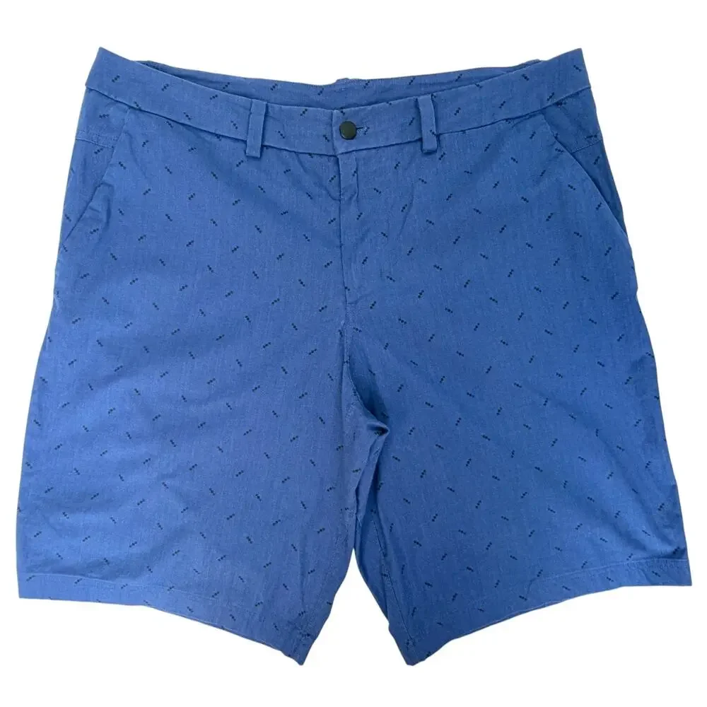 Lululemon Mens Shorts 38 Blue Performance Athletic Casual Stretch Shorts
